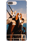 Funda personalizada para teléfono con 2 mascotas 'Titanic Doggos'