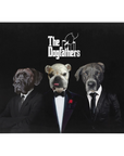 Manta personalizada para 3 mascotas 'The Dogfathers'