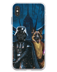 Funda personalizada para teléfono con 2 mascotas 'Darth Woofer & Jedi-Doggo'