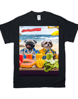 Camiseta personalizada para 2 mascotas 'The Beach Dogs'
