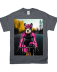 Camiseta personalizada para mascotas 'La ciclista femenina'