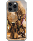 Funda personalizada para teléfono con 2 mascotas 'Yodogg & Jedi-Doggo'