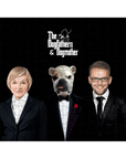 Rompecabezas personalizado de mascota/humano 'The Dogfathers & Dogmother'