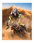 Lienzo personalizado para mascotas 'The Motocross Rider'