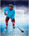 Puzzle personalizado para mascotas 'El jugador de hockey'