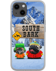 Funda personalizada para teléfono con 2 mascotas 'South Bark'