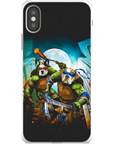 Funda personalizada para teléfono con 2 mascotas 'Teenage Mutant Ninja Doggos'