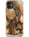 Funda personalizada para teléfono con 2 mascotas 'Yodogg & Jedi-Doggo'