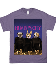 Camiseta personalizada con 3 mascotas 'Humps in the City'