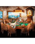Póster personalizado con 2 mascotas 'The Poker Players'