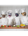 Manta personalizada para 4 mascotas 'The Chefs'