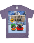 Camiseta personalizada para 2 mascotas 'South Bark'