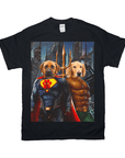 Camiseta personalizada para 2 mascotas 'Superdog & Aquadog'
