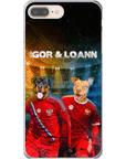 Funda personalizada para teléfono con 2 mascotas 'Russia Doggos'