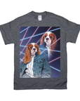 1980s Lazer Portrait Personalized T-Shirt for Pets and Humans Custom Portrait Tee