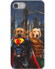 Funda personalizada para teléfono con 2 mascotas 'Superdog & Aquadog'