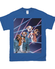 1980s Lazer Portrait Personalized T-Shirt for Pets and Humans Custom Portrait Tee