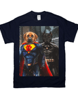 Camiseta personalizada con 2 mascotas 'Superdog & Batdog'