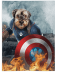 Manta personalizada para mascotas 'Capitán Doggmerica'