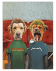 Manta personalizada para 2 mascotas 'Beavis y Buttsniffer'