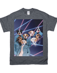 1980s Lazer Portrait Personalized T-Shirt for Pets and Humans Custom Portrait Tee