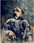 Rompecabezas personalizado para mascotas 'El veterano del ejército'