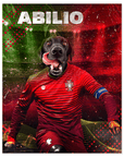 Fútbol de Doggos de Portugal: mascota personalizada Póster