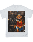 Camiseta personalizada para 2 mascotas 'Batdog & Wonder Doggette'