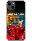 Funda personalizada para teléfono con 2 mascotas 'Russia Doggos'