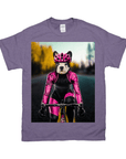 Camiseta personalizada para mascotas 'La ciclista femenina'