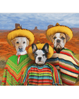 Manta personalizada para 3 mascotas '3 Amigos'