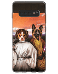 Funda personalizada para teléfono con 2 mascotas 'Princess Leidown & Jedi-Doggo'