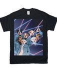 1980s Lazer Portrait Personalized T-Shirt for Pets and Humans Custom Portrait Tee