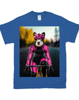 Camiseta personalizada para mascotas 'La ciclista femenina'