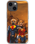 Funda personalizada para teléfono con 2 mascotas 'Superdog & Wonder Doggette'