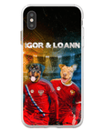 Funda personalizada para teléfono con 2 mascotas 'Russia Doggos'