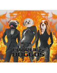 Manta personalizada para 3 mascotas 'Charlie's Doggos'