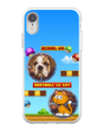 Funda de teléfono para mascotas personalizada con videojuego retro
