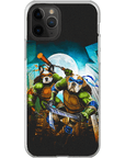 Funda personalizada para teléfono con 2 mascotas 'Teenage Mutant Ninja Doggos'