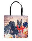 Bolsa de tela personalizada para 2 mascotas 'Chicago Doggos'