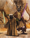 Puzzle personalizado de 2 mascotas 'Yodogg & Jedi-Doggo'