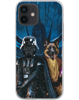 Funda personalizada para teléfono con 2 mascotas 'Darth Woofer & Jedi-Doggo'