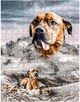Rompecabezas personalizado para mascotas 'Majestic Snowy Mountain'