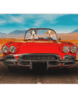 Manta personalizada para 2 mascotas 'The Classic Paw-Vette'
