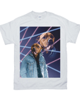 1980s Lazer Portrait Personalized T-Shirt for Pets and Humans Custom Portrait Tee