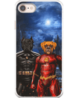 Funda personalizada para teléfono con 2 mascotas 'Batdog & Flash Doggo'