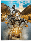 Manta personalizada para 2 mascotas 'Harley Wooferson'