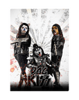 Lienzo personalizado para 3 mascotas 'Kiss Doggos'