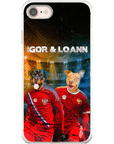 Funda personalizada para teléfono con 2 mascotas 'Russia Doggos'