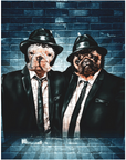 Puzzle personalizado de 2 mascotas 'The Blues Doggos'